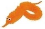 Magic Worm Creepy Crawly fuzzy insect TOY-neon orange