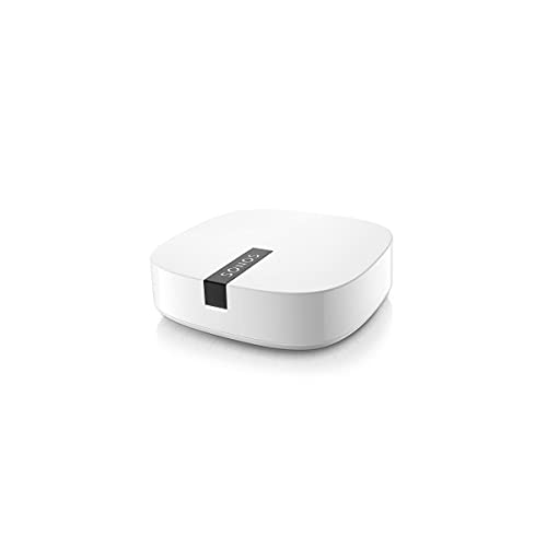 Sonos Boost WLAN Bridge, weiß – WLAN Verstärker für störungsfreie Übertragung im Sonos Home Soundsystem – Mehr Reichweite für die Verbindung der Sonos WLAN Lautsprecher