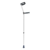 Days Ergonomic Handle Crutch, Double Adjustable, 660 - 940 mm (27 - 37 Inch) , Forearm Crutch Assistance , Lightweight Walking Aid (Eligible for VAT relief in the UK) - Image 1