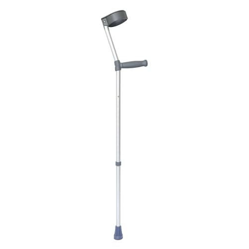 Days Ergonomic Handle Crutch, Double Adjustable, 660 - 940 mm (27 - 37 Inch) , Forearm Crutch Assistance , Lightweight Walking Aid (Eligible for VAT relief in the UK)