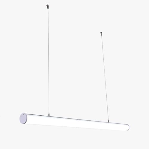 Suspension LED moderne en acrylique blanc et plafonnier linéaire LWX pour salle à manger