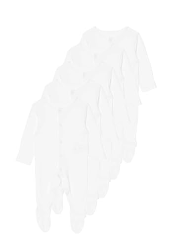 Marks & Spencer Pack de 2 Pijamas Entero para bebé 100% algodón (2 kg-3 años) Blanco Niños Unisex 0-3 Meses