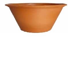 Generico Vaso in Terracotta (3 Pezzi) Made in Italy – Fioriera in Cotto, Diametro 25 cm, Altezza 14 cm, con Foro di Drenaggio