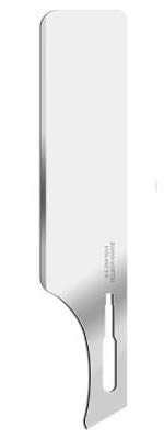 SWANN-MORTON2201 Stainless Steel Minor Skin Transplant Blade, Sterile, Size #SG3, Single Foil Packaging, 20