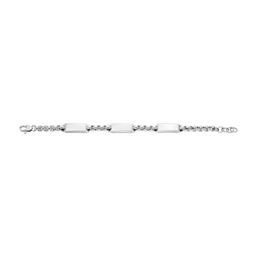 Image of Fossil Men's Plated Stainless Steel Engravable Personalized Gift ID, Chain or Cuff Bracelet for Men