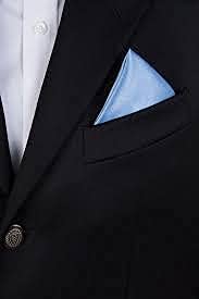 Image of Satin Pocket Square for Men Wedding Handkerchief for Suit Blazer Tuxedo Mens Formal Pocket Square Stylish Party Business Office Groom Accessory Soft Polyester Silk Satin Hanky