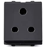 6A, 2/3 Pin Socket with Shutter, Dark Grey (Pack of 10)
