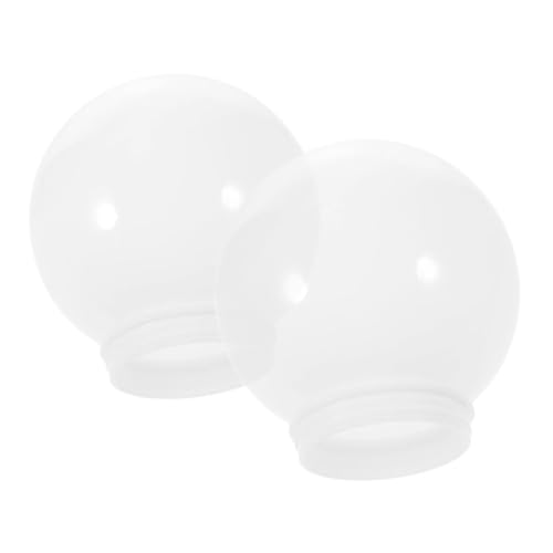 UTHCLO 2個 アクリル製球形ランプシェード 軽量でシンプル構造 取り付け簡単 ペンダントライト用交換用灯罩 屋内外対応 北欧風照明アクセ