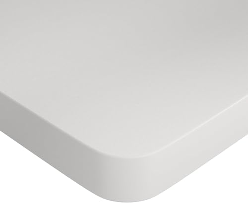 BONTEC Piano da Tavolo 120x60 cm con Spessore 25 mm, Piano Stabile per DIY, Perfetto per Scrivanie Regolabili in Altezza, Adatto per Casa e Ufficio, Superficie in MDF Resistente e Impermeabile, Bianco