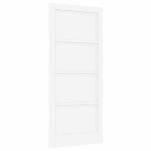 vidaXL Porta Interna ORKDAL Bianca 93x211x4 cm in Legno Massello di Pino