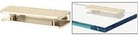 CRL Brass Finish Solid Brass Rectangular Glass Shelf Clamp