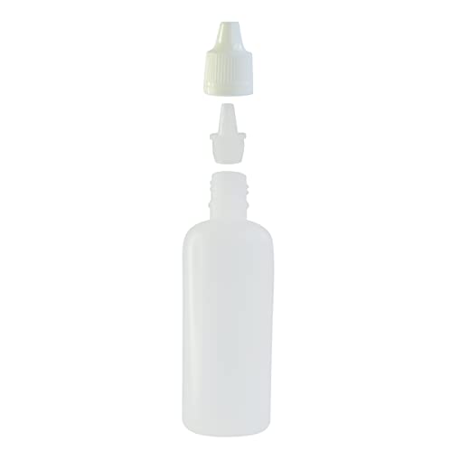 Frasco Plástico Natural C/Conta Gotas 100ml (50 Peças) (branco)