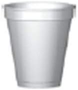 WinCup Drinking Cup 8 oz. White Styrofoam Disposable, 8C8W - CASE of 1000