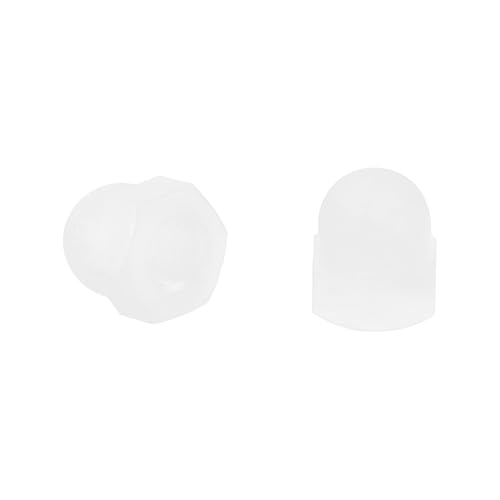 sourcing map M5x0.8 Acorn Cap Nuts, 25Pcs Nylon Dome Cap Head Acorn Nut Hardware Nuts for Bolt Cover, White