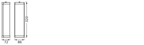 LEDVANCE BATHROOM CLASSIC CYLINDER Badezimmer-Wandleuchte 320mm, schwarz, E14-Sockel, kann mit smarter Lampe bestückt werden, hochwertige Verarbeitung, Zylinderform, IP44 Schutzklasse