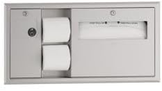 B-3091 Recessed-Mounted Toilet Tissue, Seat-Cover Dispenser and Waste Disposal (Satin)