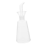 WEKADRIN Botella Dispensadora de Salsa de Vidrio Transparente Dosificador de Vinagre y Aceite para Cocina Diseño Ergonómico y Duradero para Uso Doméstico y Profesional