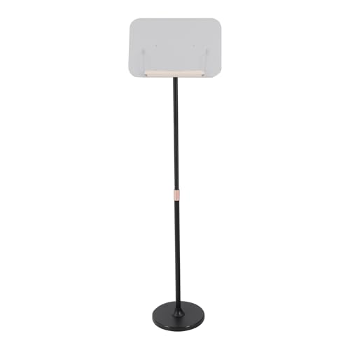 Adjustable Sheet Music Stand for Guitar Violin Piano, Floor Standing Music Holder with 180°Rotating Bookplate,Display Stand for Stability, Ideal for Home,Office,School,and Performance (Black)