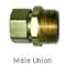 Male Union Brass Compression Fitting 1/4" OD Tube to 1/4" NPT (Package of 10)