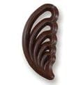 Dobla Belle Decor, Dark Belgian Chocolate, Feather Design, 280 Count, Gourmet Dessert Decoration