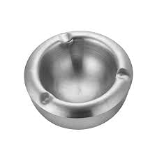 Anything & Everything Stainless Steel Ash Tray Double Wall Cigar Ashtray Table top Round Stainless Steel Ash Tray Suitable for Cigarette Ash Holder 3