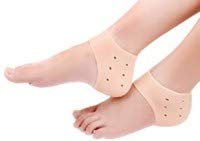 KANAKADHARA Silicone Gel Heel Pad Socks For anti heel Swelling Pain Relief Dry Hard Cracked Heels Repair Cream Foot Care Ankle Support Cushion (1 Pair,Beige, Free Size)-image-32