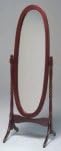 3488 Home Traditional New in Box Swivel Full Length Floor Wood Cheval Mirror Cherry White Black Oak Four Colors Option (Cherry)