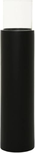 VIVANNO Windlicht Windlichtsäule CANDIRO Schwarz Matt 100x23 cm...