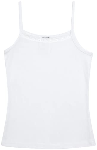 dELiA*s Toddler Girls Camisole - 6 Pack 100% Cotton White Tank Top - Spaghetti Strap Cami Undershirt for Girls (Sizes 2T-4T)3