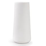 YGEOMER 7.7" Ceramic Vase Pampas Grass Vase White Flowers Vases for Decor Bedroom Living Room Center