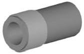 Kennametal 2082153 1/4" T121-AP Series tungsten carbide short venturi nozzle