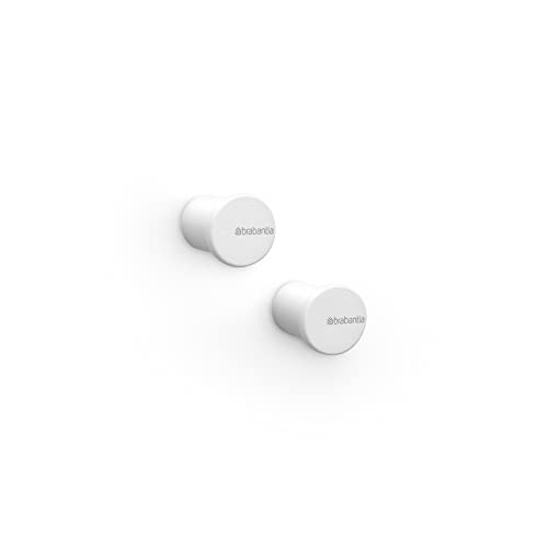 Brabantia, Mindset Towel Hooks, Ideal for Bathroom Toilet or Kitchen, Holds Up to 2 kg, Corrosion Resistant