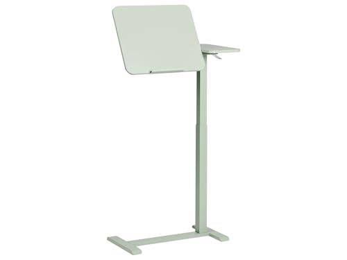 Support Réglable pour Ordinateur Portable Moderne 70 x 40 cm Cadre en Acier Bureau Manuel Vert Clair Schola