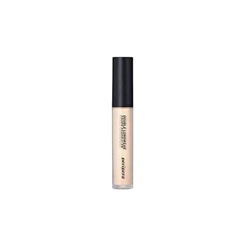 Peripera Double Longwear Cover Concealer - Full Coverage Conceal Dark Circles Blemishes - Pure Ivory - 5.5g Cover
