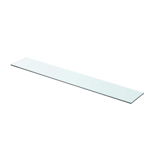 Image of 2-Pack Tempered Glass Wall Shelves 31.5x4.7 in Clear Floating Shelves for Bathroom Bedroom Living Room Display & Storage 33 lbs Capacity No Hardware