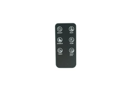 Replacement Remote Control for Mainstays WFP-22C WFP-22C/XXX Wall Mounted Electric Fireplace Heater