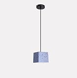 SSNCcNC Nordic Industrielle Esszimmerlampe Zement Hängelampe Kreatives Design Schlafzimmer Nachttisch Pendelleuchte E27 Wohnzimmer Loft Korridor 12 * 15CM,Blau