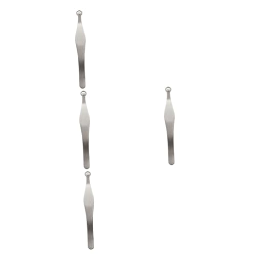 PATKAW 4 Piezas tijeras para el pelo de la nariz pegatinas juego de cortauñas ceja cortapelos nariz nose hair trimmer herramienta para recortar barba recortador de pelo de la nariz Silver
