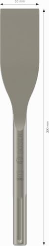 Bosch 1x PRO SDS max-5C Fliesenmeißel, 50 x 300 mm – Ansicht 3