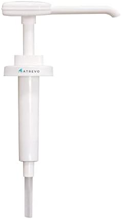 ATREVO Syrup Pump Dispenser for Hershey's Gallon - Pump for Syrup Bottle, High Viscosity Pourer, Sturdy Syrup Pump Bottle, Fits Standard Half Gallon Bottles, Condiments, Individually Pack, 53 mm