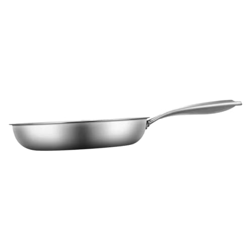 UTHCLO Sartén Para Tortillas De Acero Inoxidable. Horno Sartén Inoxidable Colador De Malla Sartén Antiadherente Wok De Nido De Abeja Con Asas Frito Wok De Inducción Cacerola Panal Silver