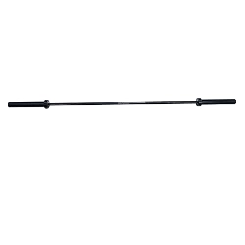 Ruster Barra Olímpica de Pesas HE 15kg y 20kg - Barra Olímpica Profesional en Acero de Alta Resistencia con Acabado Hard Chrome Negro - Ideal para Entrenamiento Intensivo (15, Kilogramos)