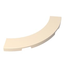 27507 Circular Plate Tile 4x4 Curved, Macaroni, White (yellowish), 50 PCS — image 1