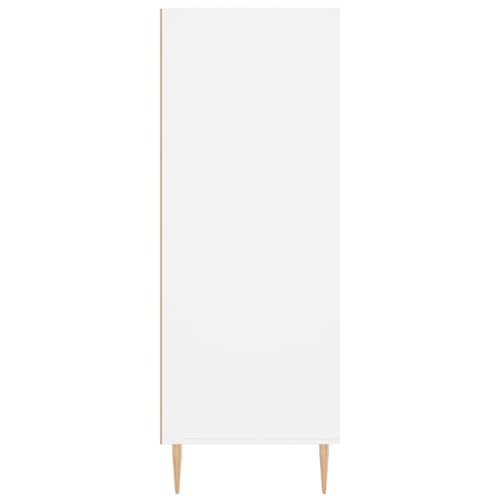 Estantes de pie blancos de madera contra el desorden en casa 7