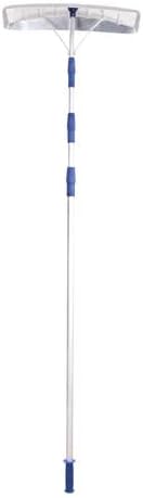 review IUHJNWE Telescoping Snow Shovel Roof Rake, Quickly Remove Snow, Wet Leaves and Other Debris from Roofs, 21-Foot Extension, Aluminum