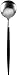 Produktbild ASA Dessertlöffel GOA, schwarzer Griff GOA L. 18 cm, Edelstahl 32104950 ! Vorteilsset beinhaltet 6 x den genannten Artikel und Set mit 4 EKM Living Edelstahl Strohhalme