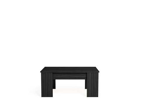 Table basse relevable noire avec compartiment moderne pour optimiser votre salon de 100 cm - 5