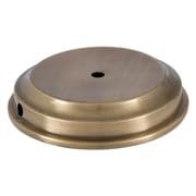 Image of B&P Lamp Antique Brass Flared Disc Solid Brass Lamp Base, 5 Inch Top Diameter, 6-3 /8 Inch Bottom Diameter, 1 /8F Center Hole, Modern Style