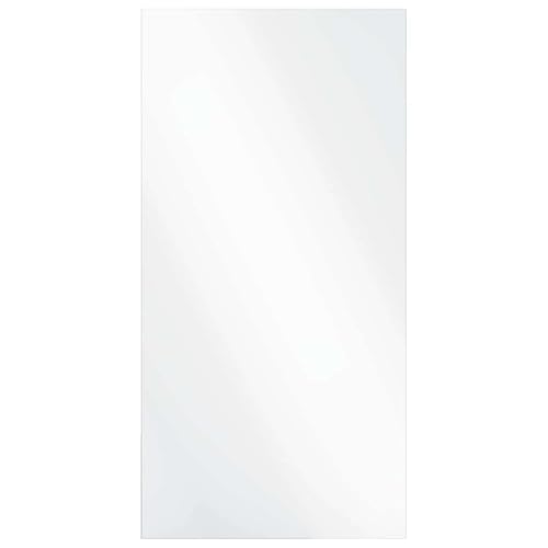 vidaXL Wandspiegel Rechtwinklig 50 x 100 cm Gehärtetes Glas, Moderner Wandspiegel, minimalistisches Design, rahmenloses Deko-Element, perfekt fürs Wohn- und Badezimmer