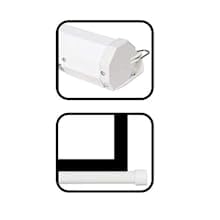 Image of MOIZ Wall Autolock Pull Down Projector Screen 7 Ft. x 5 Ft. - 100 inch Diagonal, 4:3 Format Supports UHD-3D-4K Technology(White)